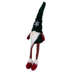 LED Lighted Sitting Gnome with Snowflake Christmas Figure - 13