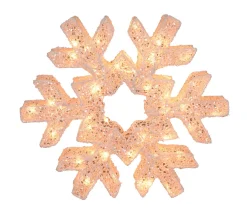 LED Lighted Snowflake Christmas Decoration – 24” – Clear Lights