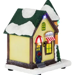 LED Lighted Snowy Toy Shop Christmas Village Display Piece - 5