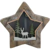 LED Lighted Star with Reindeer in the Woods Scene Christmas Decoration - 13.25"