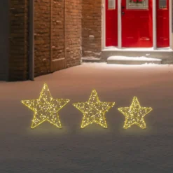 LED Lighted Stars Outdoor Christmas Decorations - 14