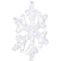 LED Lighted Twinkle Snowflake Outdoor Christmas Decoration - 23.5