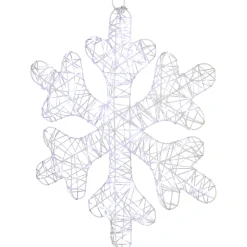 LED Lighted Twinkle Snowflake Outdoor Christmas Decoration - 23.5