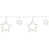 LED Lighted Twinkle Star Icicle Christmas Lights - 9.25' White Wire - 10ct