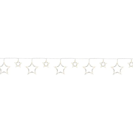 LED Lighted Twinkle Star Icicle Christmas Lights - 9.25' White Wire - 10ct