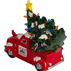 LED Lighted Vintage Truck Hauling Christmas Tree - 8