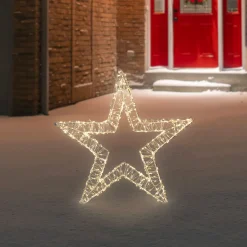 LED Lighted Wire Star Outdoor Christmas Decoration - 22