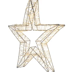 LED Lighted Wire Star Outdoor Christmas Decoration - 22