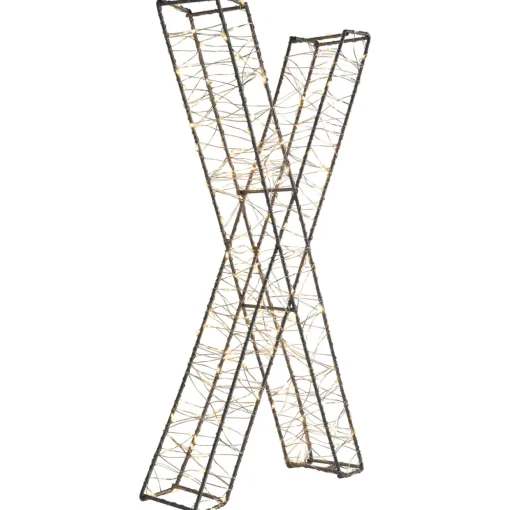 LED Lighted Wire XMAS Outdoor Christmas Sign Decoration - 15.5" - Warm White Lights