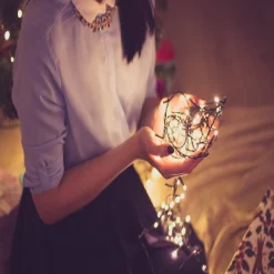 LED Multi-Function Curtain Christmas Lights - 4' x 8' - Warm White Lights