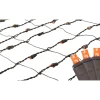 LED Net Style Tree Trunk Wrap Christmas Lights - Orange - 2' x 8' - Brown Wire