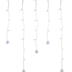 LED Stars Icicle Christmas Lights - Multi-Color - 29.5' Clear Wire - 400ct