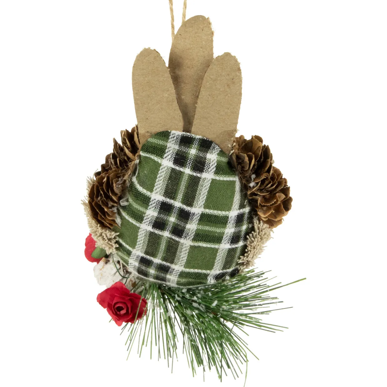 Left Facing Bird with Pinecone Christmas Ornament - 6.75"
