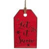 Let It Snow Metal Christmas Wall Sign - 12"