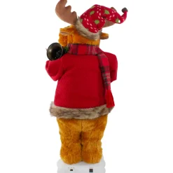 Lighted and Animated Musical Moose Christmas Figure - 24