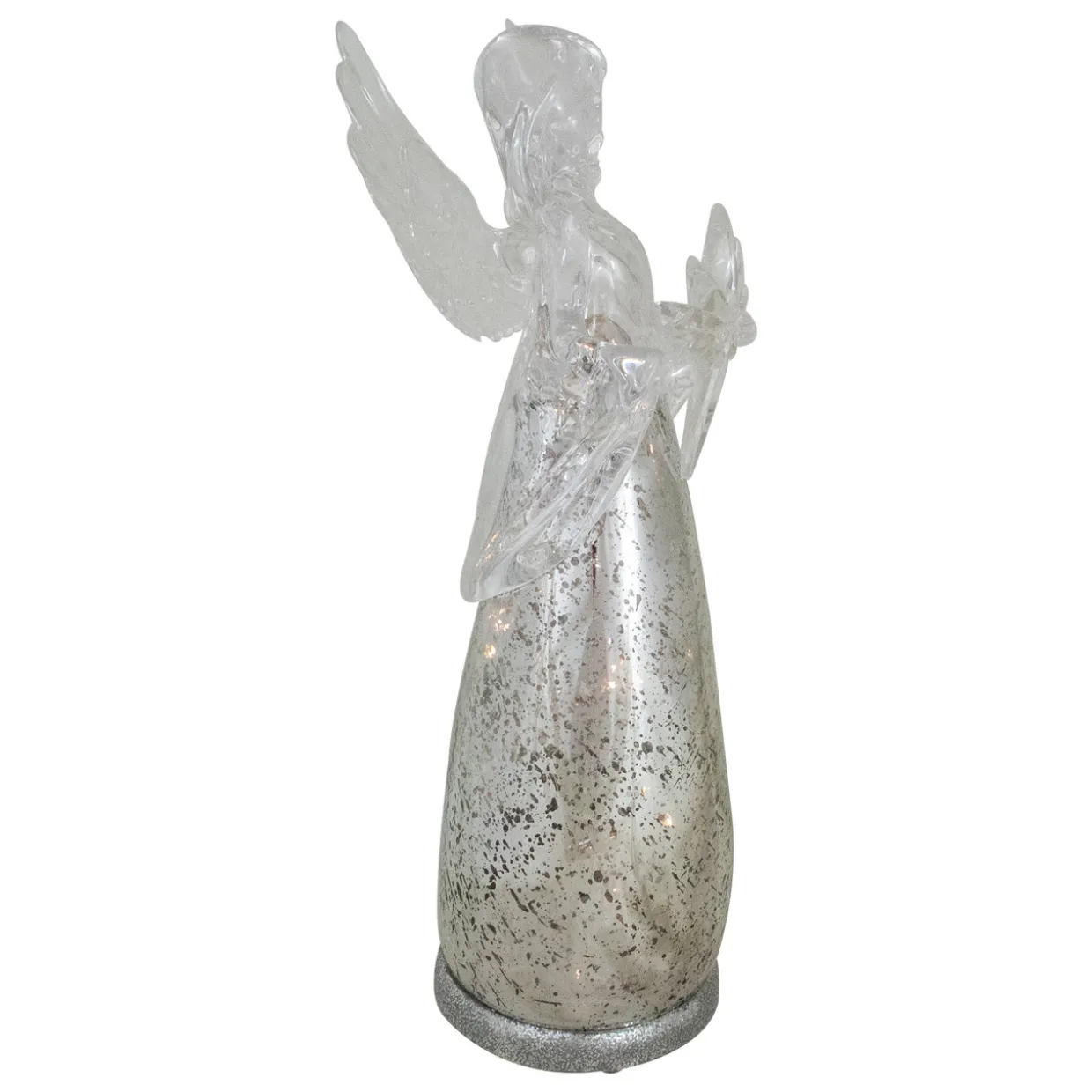 Lighted Angel Holding a Star Christmas Figurine - 13”