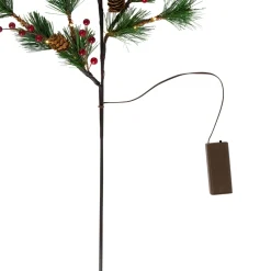 Lighted Berry and Pinecone Christmas Pine Spray - 29