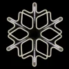 Lighted Cascading Snowflake Outdoor Christmas Decoration - 16" - Clear Lights