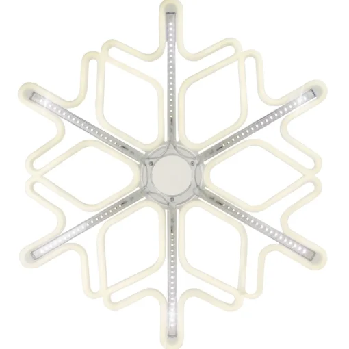 Lighted Cascading Snowflake Outdoor Christmas Decoration - 16" - Clear Lights
