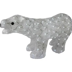 Lighted Commercial Grade Acrylic Polar Bear Outdoor Christmas Decoration - 28