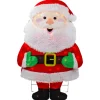 Lighted 2D Chenille Santa Outdoor Christmas Decoration - 32" - Warm White Lights