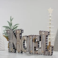 Lighted 3D Wooden "NOEL" Christmas Decoration - 17"