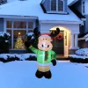 Lighted Inflatable Reindeer Outdoor Christmas Decoration - 4.25'