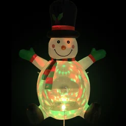 Lighted Inflatable Snowman with Top Hat Outdoor Christmas Decoration - 4'