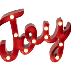 Lighted "Joy" Christmas Decoration - 11.25"
