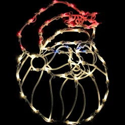 Lighted Santa Claus Window Silhouette Christmas Decoration - 18"