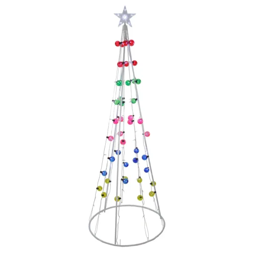 Lighted Show Cone Christmas Tree Outdoor Decoration - 6' - Multicolor