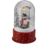 Lighted Snowman with Street Light Snowing Christmas Globe - 11.75"