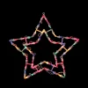 Lighted Star Christmas Window Silhouette Decoration - 16" - Multicolor Lights