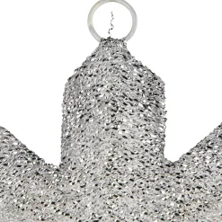 Lighted Tinsel Snowflake Christmas Window Decoration - 20