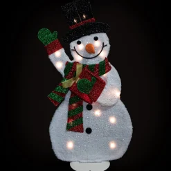 Lighted Waving Snowman Outdoor Christmas Decoration - 32