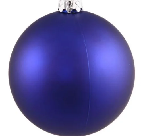 Matte Cobalt Blue Shatterproof Christmas Ball Ornament 2.75" (70mm)