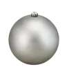 Matte Shatterproof Commercial Christmas Ball Ornament - 8" (200mm) - Pewter Gray