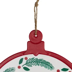 Merry and Bright Ornament Style Metal Christmas Wall Signs - 14
