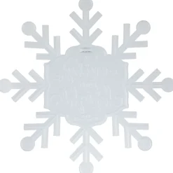 Merry and Bright Snowflake Metal Wall Sign - 15.75