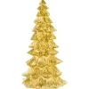 Metallic Woodland Layered Christmas Tree Decoration - 9.5" - Gold Finish
