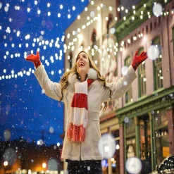 Mini Commercial Christmas Light Set - Clear - 300ct - 34' White Wire