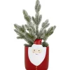 Mini Frosted Artificial Christmas Tree in Santa Pot - 14.75" - Unlit