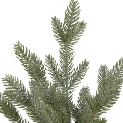 Mini Frosted Artificial Christmas Tree in Nutcracker Pot - 14.75