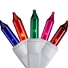 Mini Icicle Christmas Lights - Multi-Color - 9.5' White Wire - 300ct