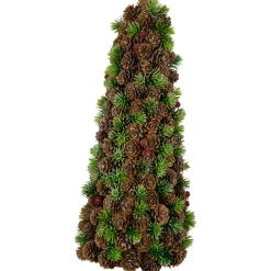 Mini Pinecone and Frosted Wild Berries Christmas Cone Tree - 15