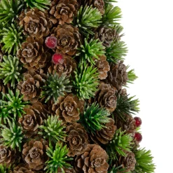 Mini Pinecone and Frosted Wild Berries Christmas Cone Tree - 15