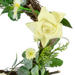 Mini Rose and Foliage Spring Wreath, Yellow 7