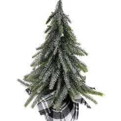 Mini Silvery Pine Downswept Artificial Christmas Trees - 9.5