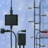 8-Mode LED Starter Kit with 2 Sets of Warm White Micro Rice Christmas Lights - Black Wire