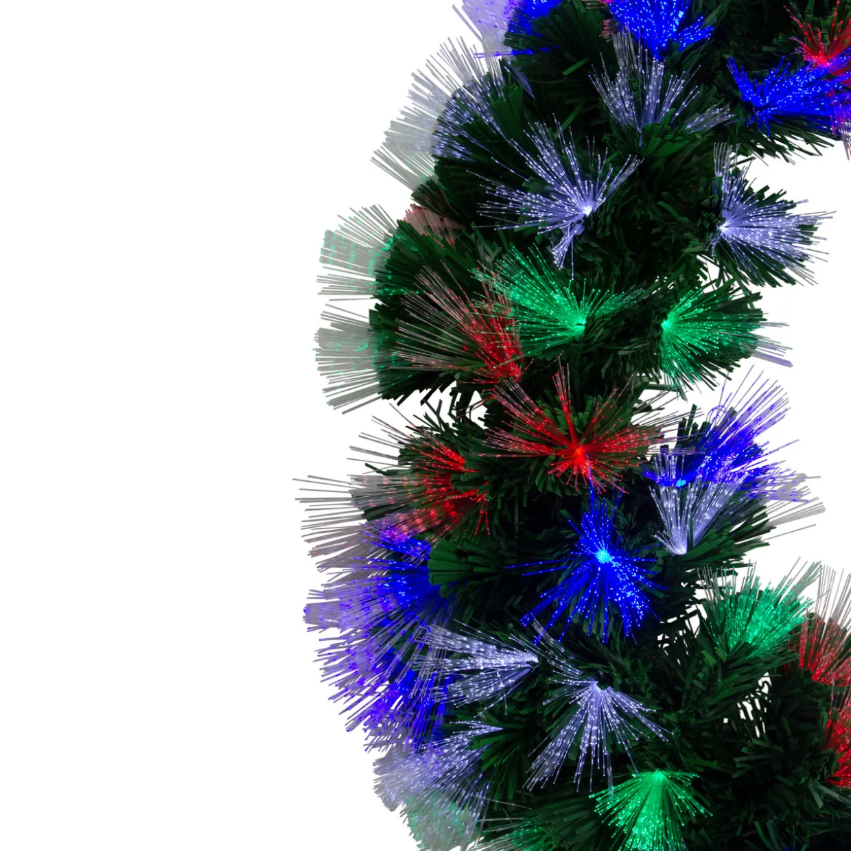 Multi-Function Color Changing Fiber Optic Artificial Pine Christmas Wreath - 24"